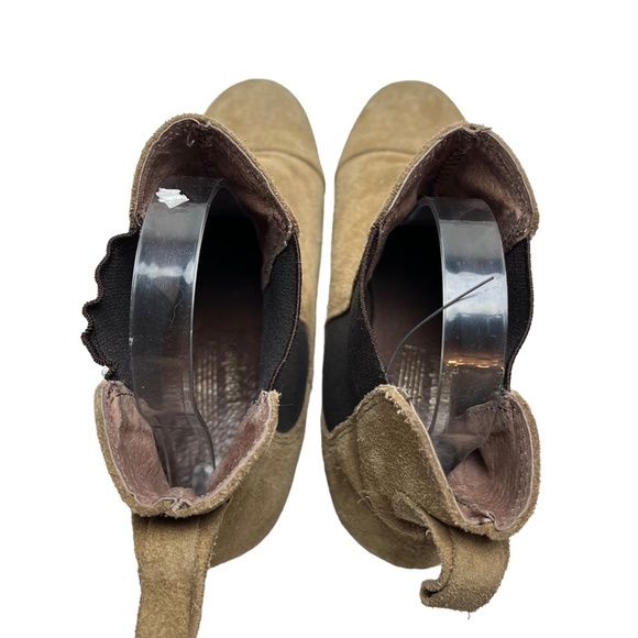 JEFFREY CAMPBELL Genuine Leather Suede Tan Brown Ankle Booties Boots Shoes 6.5 - Picture 7 of 16